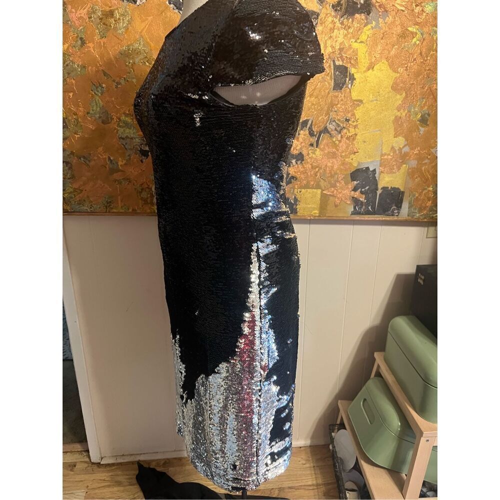 Interactive Renn Sequined Black/Silver Bodycon Co… - image 4
